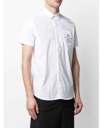 weißes bedrucktes Kurzarmhemd von Karl Lagerfeld