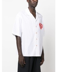 weißes bedrucktes Kurzarmhemd von Kenzo