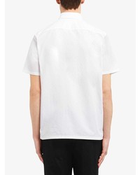 weißes bedrucktes Kurzarmhemd von Prada