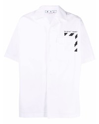 weißes bedrucktes Kurzarmhemd von Off-White