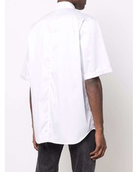 weißes bedrucktes Kurzarmhemd von Emporio Armani