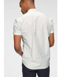 weißes bedrucktes Kurzarmhemd von Tom Tailor Denim
