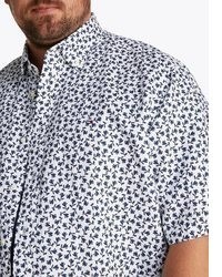 weißes bedrucktes Kurzarmhemd von Tommy Hilfiger Big & Tall