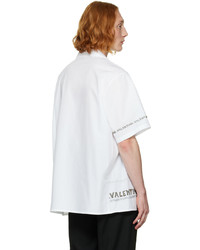 weißes bedrucktes Kurzarmhemd von Valentino