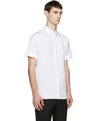 weißes bedrucktes Kurzarmhemd von Neil Barrett