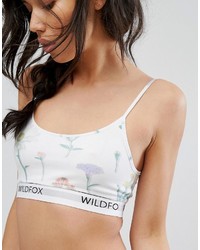 weißes bedrucktes kurzes Oberteil von Wildfox Couture