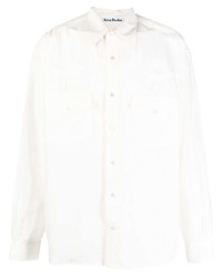 weißes bedrucktes Langarmhemd von Acne Studios