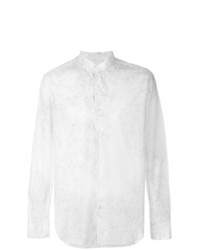 weißes bedrucktes Langarmhemd von Ann Demeulemeester Grise