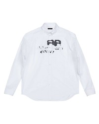 weißes bedrucktes Langarmhemd von Balenciaga