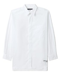 weißes bedrucktes Langarmhemd von Comme des Garcons Homme