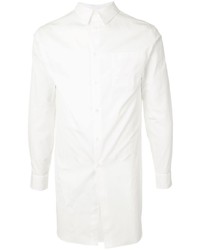 weißes bedrucktes Langarmhemd von Comme Des Garcons Homme Plus