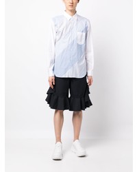 weißes bedrucktes Langarmhemd von Comme des Garcons Homme Deux