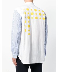 weißes bedrucktes Langarmhemd von Comme Des Garcons SHIRT