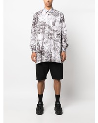 weißes bedrucktes Langarmhemd von Comme Des Garcons SHIRT