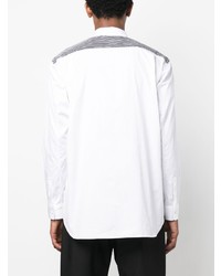 weißes bedrucktes Langarmhemd von Comme Des Garcons SHIRT