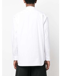 weißes bedrucktes Langarmhemd von Comme Des Garcons SHIRT