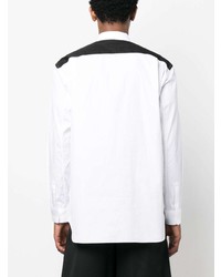 weißes bedrucktes Langarmhemd von Comme Des Garcons SHIRT