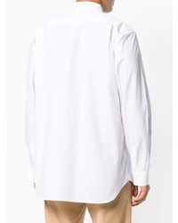 weißes bedrucktes Langarmhemd von Comme Des Garcons SHIRT