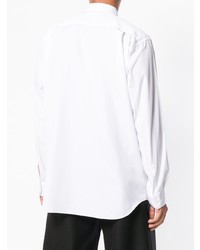 weißes bedrucktes Langarmhemd von Comme Des Garcons SHIRT