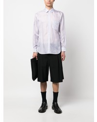 weißes bedrucktes Langarmhemd von Comme Des Garcons SHIRT