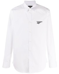 weißes bedrucktes Langarmhemd von DSQUARED2