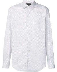 weißes bedrucktes Langarmhemd von Emporio Armani