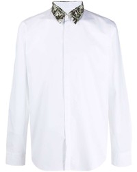 weißes bedrucktes Langarmhemd von Fendi