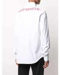 weißes bedrucktes Langarmhemd von Off-White