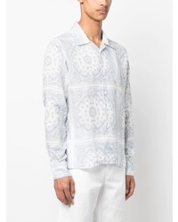 weißes bedrucktes Langarmhemd von Eleventy