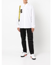 weißes bedrucktes Langarmhemd von Off-White