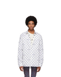 weißes bedrucktes Langarmhemd von Gucci