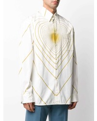 weißes bedrucktes Langarmhemd von Marni