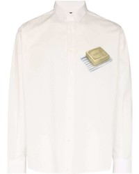 weißes bedrucktes Langarmhemd von Jacquemus