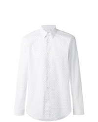 weißes bedrucktes Langarmhemd von Jil Sander