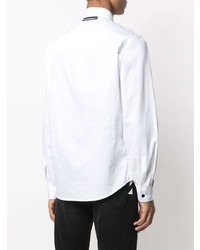 weißes bedrucktes Langarmhemd von Just Cavalli