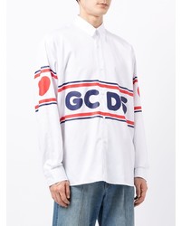 weißes bedrucktes Langarmhemd von Gcds