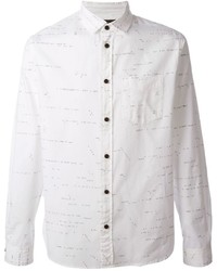 weißes bedrucktes Langarmhemd von Marc by Marc Jacobs
