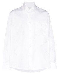 weißes bedrucktes Langarmhemd von Marine Serre