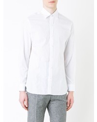 weißes bedrucktes Langarmhemd von Kent & Curwen