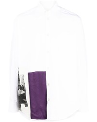 weißes bedrucktes Langarmhemd von Namacheko