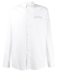 weißes bedrucktes Langarmhemd von Napa Silver