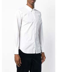 weißes bedrucktes Langarmhemd von Comme Des Garçons Shirt Boys