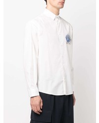 weißes bedrucktes Langarmhemd von Jacquemus