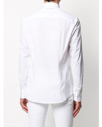 weißes bedrucktes Langarmhemd von Philipp Plein
