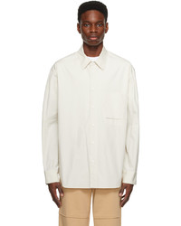 weißes bedrucktes Langarmhemd von Solid Homme