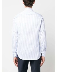 weißes bedrucktes Langarmhemd von Canali