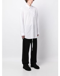 weißes bedrucktes Langarmhemd von Ann Demeulemeester