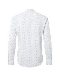 weißes bedrucktes Langarmhemd von Tom Tailor