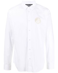 weißes bedrucktes Langarmhemd von VERSACE JEANS COUTURE