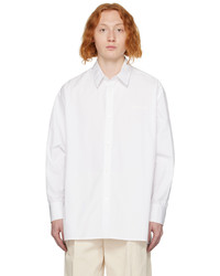 weißes bedrucktes Langarmhemd von We11done